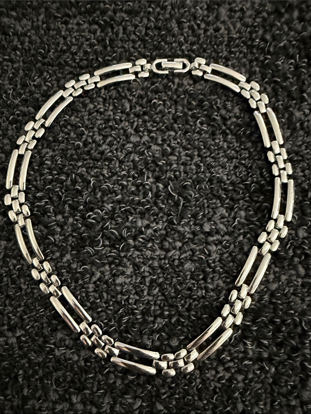 Monet Silver-Tone Linked Double Strand Necklace - Picture 5 of 5